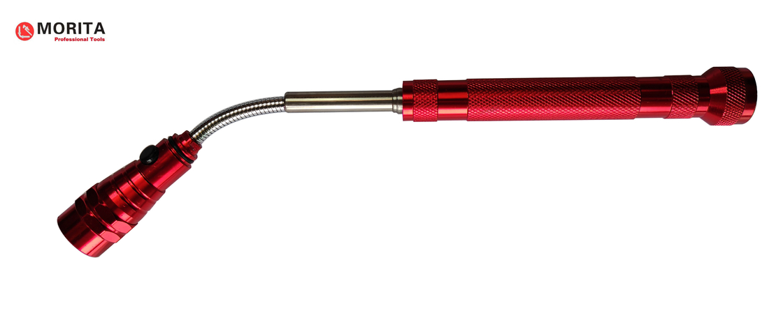 Lampe-torche magnétique télescopique avec 3 l'aimant mol réglable de cou des lampes 360-Degree de LED sur la cueillette de allumage rouge de les deux fins