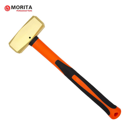 Outils non étincelants marteau en laiton avec poignée en fibre de verre, non magnétique, sous pression, résistant à la corrosion,