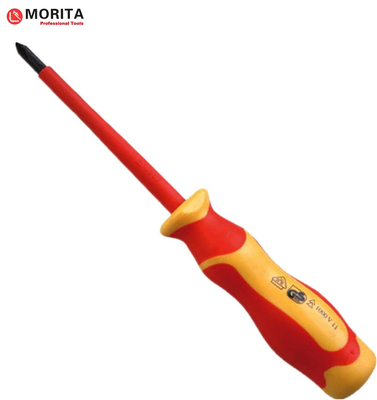 Outils à main isolés tournevis VDE Phillips Pozi à fente pointe chrome acier vanadium 1000 V AC Haute dureté avec aimant