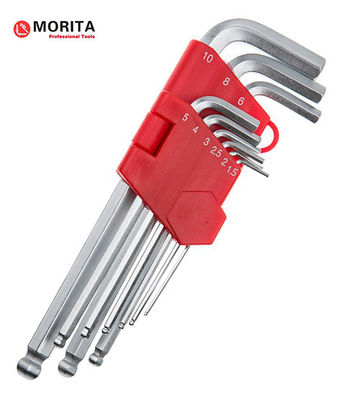 acheter Support en plastique Clé Allen à bout sphérique 9 pièces Acier CR-V 1,5 mm, 2 mm, 2,5 mm, 3 mm, 4 mm, 5 mm, 6 mm, 8 mm à vissage coudé à 25° online manufacture