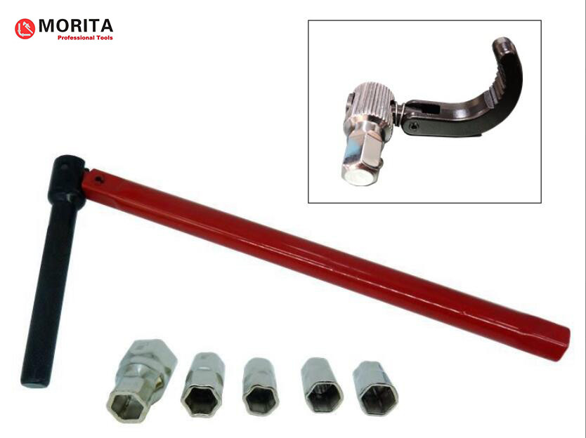 clé de tuyauterie clé de bassin 260 mm pour noix de bassin10, 11, 14 mm Capacité d'ouverture de 15 mm à 32 mm rouge