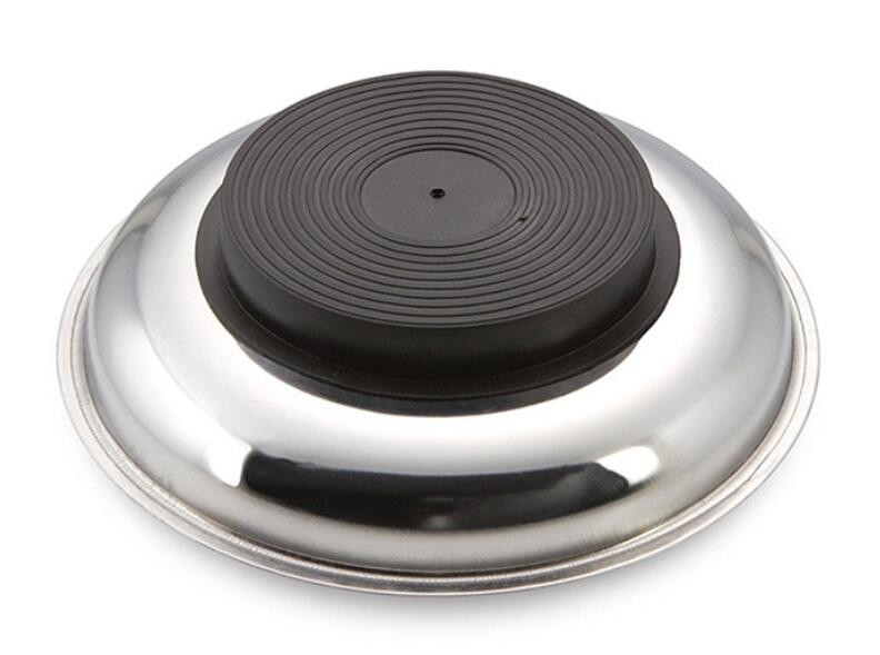 Outils de plomberie boîte magnétique ronde en acier inoxydable de diamètre 150 mm porte boulons, écrous, vis et pièces