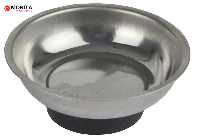Outils de plomberie boîte magnétique ronde en acier inoxydable de diamètre 150 mm porte boulons, écrous, vis et pièces