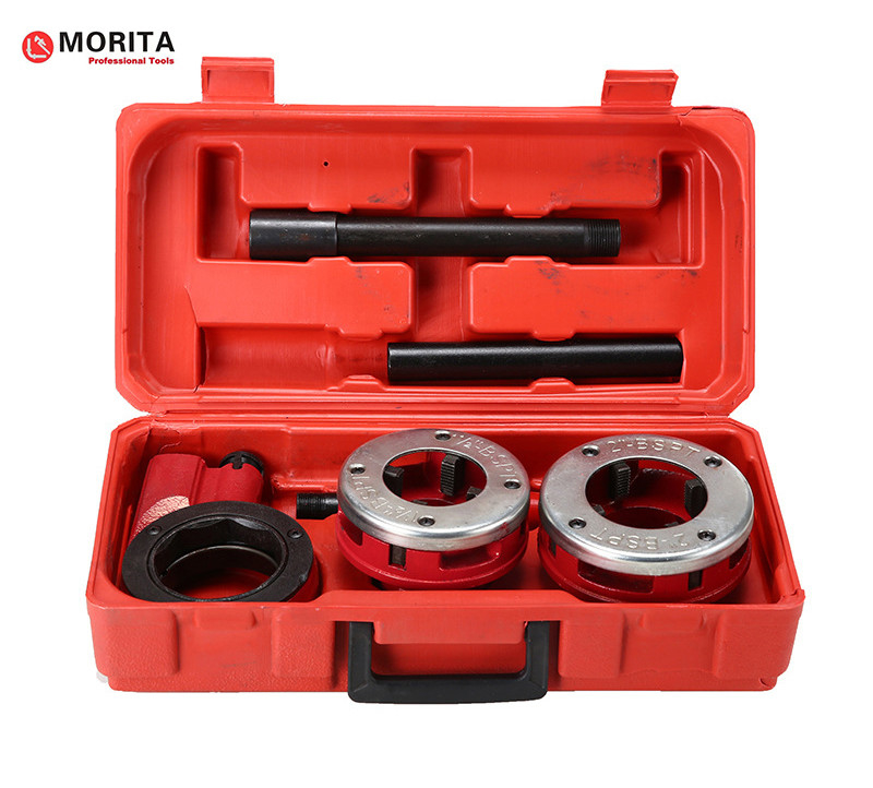 Kit d'outils de filetage de tuyaux à chenilles 1-1/2 &quot;-2&quot; en fonte malléable, durable et résistant à l'usure pour une utilisation prolongée